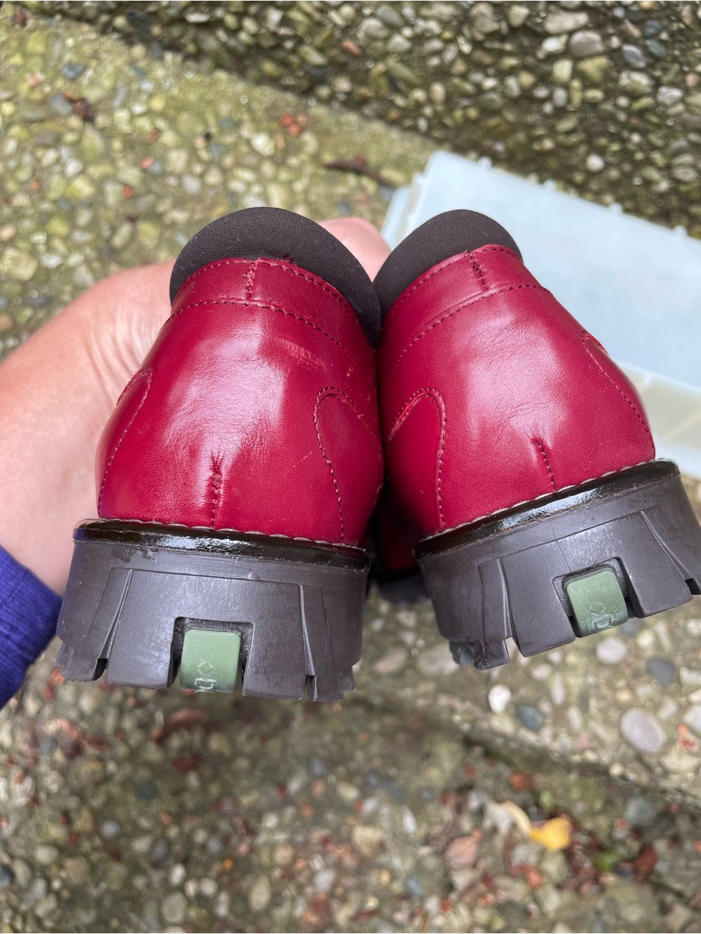 Donald Pliner Lace-Up Alpine Hiking Shoes Red - US W's Sz 8 Excellent cond ITALY - Picture 8 of 11